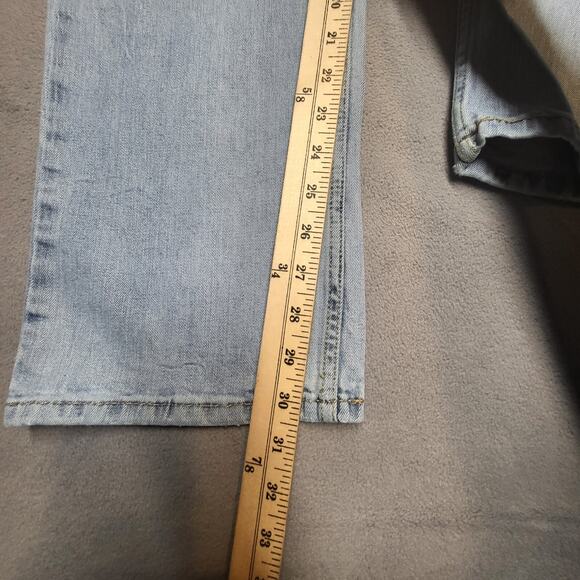 Levis 514 Jeans Mens 38x30 Blue Straight Leg Distressed Stretch Denim - Picture 8 of 11